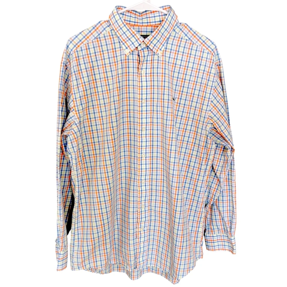 Vineyard Vines Classic Fit Button-Down Shirt Plaid Check Whale Logo Size M - Picture 2 of 10